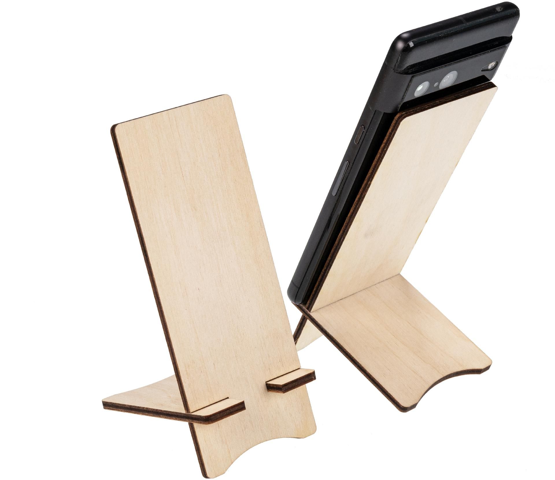 Holz Handyhalter aus Birkenholz Smartphone Ständer Holz Frank