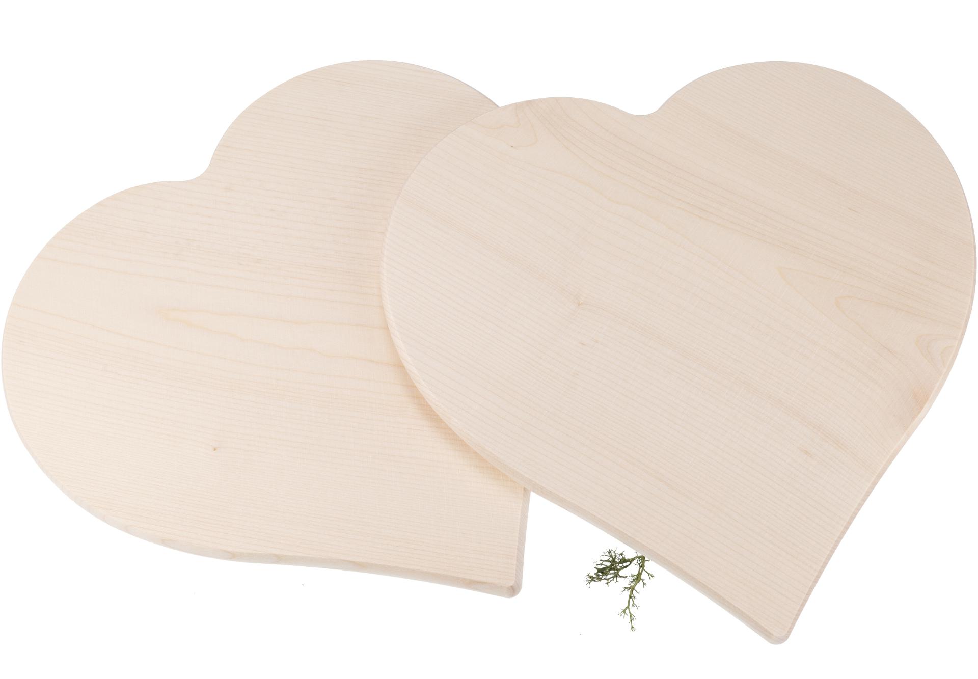 Schneidebrett in Herz Form | FSC® Ahorn Holz | 30 x 30 x 1,5 cm